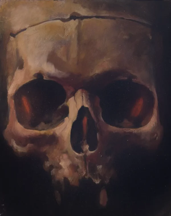 Skull in red light